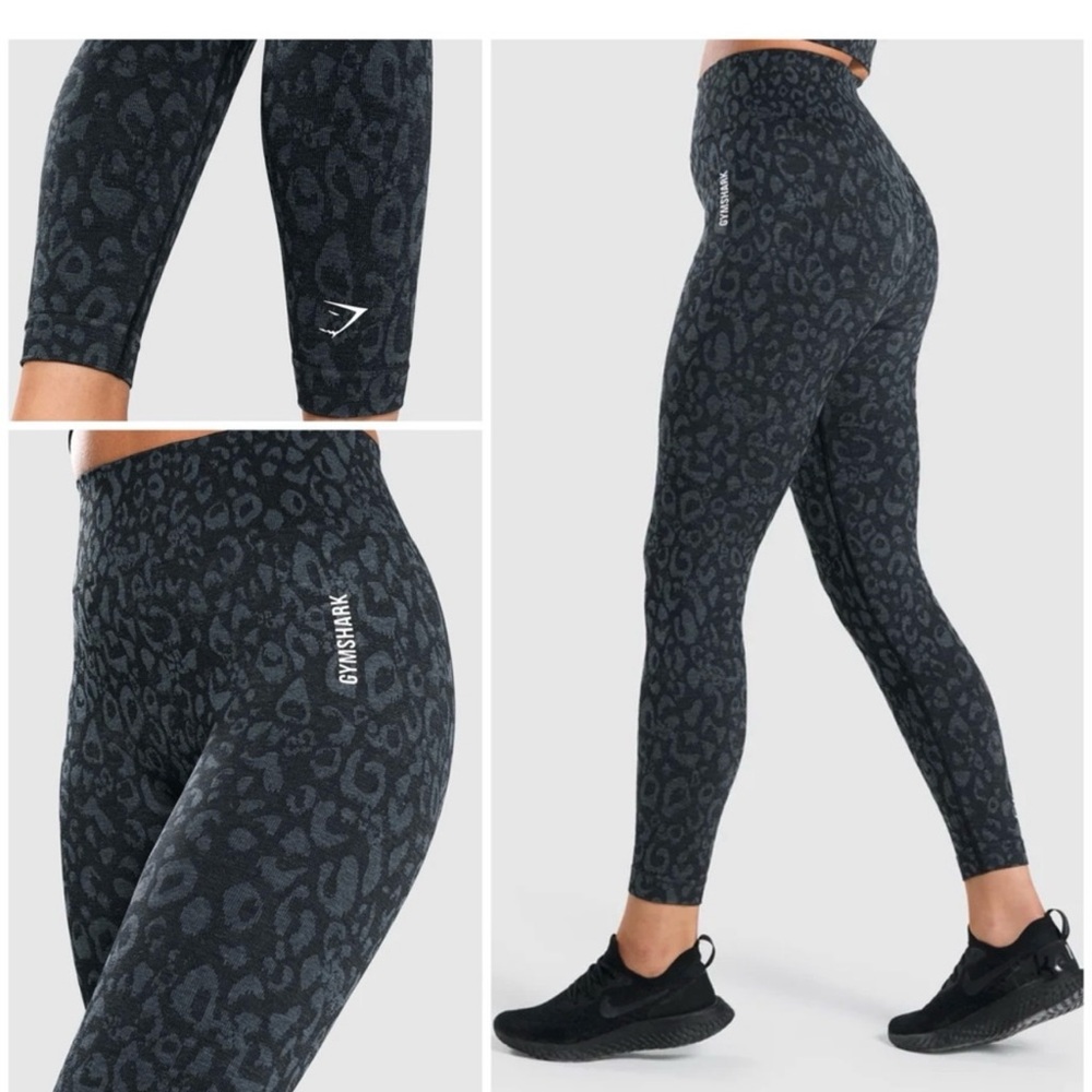 Gymshark Women's Charcoal Leopard Leggings